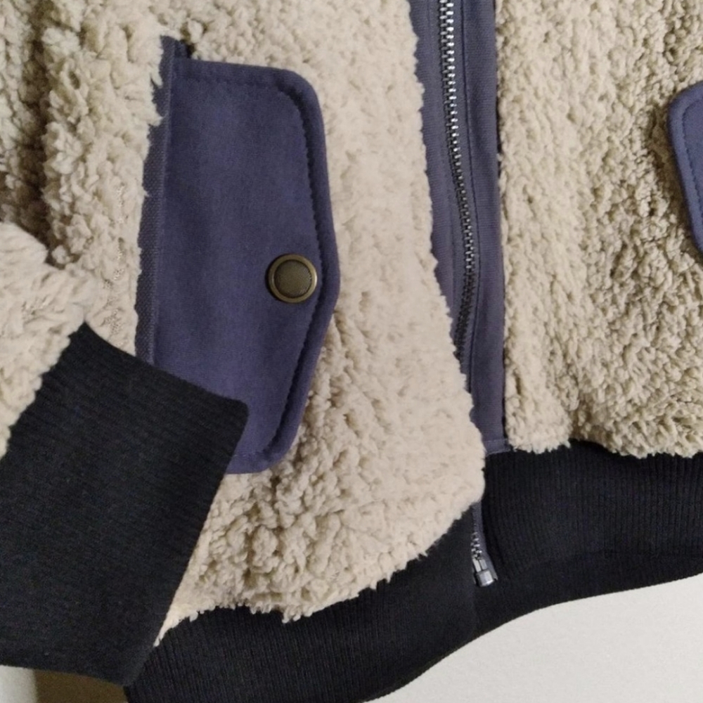 Marrakech Sherpa Bomber Teddy Jacket Anthropologie Fleece Coat - Picture 6 of 10